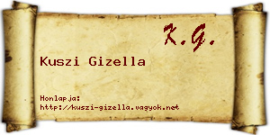 Kuszi Gizella névjegykártya