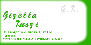 gizella kuszi business card